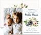 Gray and Ivory Rose Bunch Photo Birth Announcements Image 3 of 3